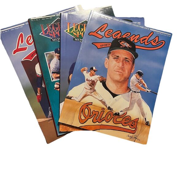 VTG 90s Legends Sports Memorabilia Magazine Lot 4 INCLUDING CARDS & POST CARDS - Picture 1 of 13